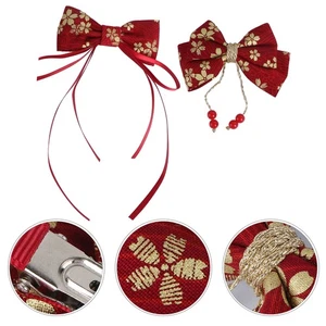 2pcs Bowknot Hair Pin Kid Bowknot Hair Pin Headdress Festival Dressup hair clips - Picture 1 of 12