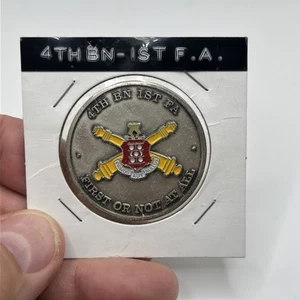Ejército de los Estados Unidos - 4º Batallón 1er Artillería de Campo Comando de Colección Sargento Mayor Moneda - Imagen 1 de 3