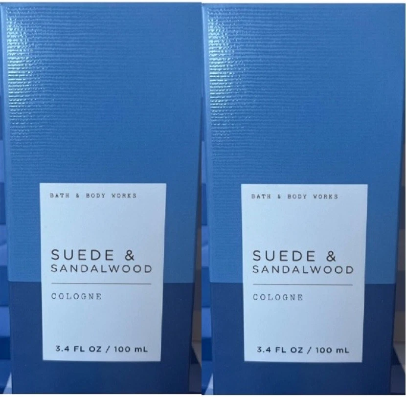 Bath and Body Works Men's SUEDE & SANDALWOOD Cologne 3.4 Fl oz / 100ml