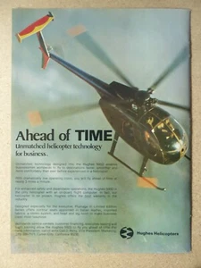 1/1979 PUB HUGHES HELICOPTERS HUGHES 500D HUBSCHRAUBER HELICOPTER ORIGINAL ANZEIGE - Bild 1 von 1