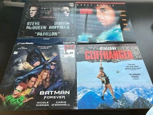 Laserdisc 4 Action Packed Movies Papillon, Striking Distance,Cliffhanger and Bat - Picture 1 of 3