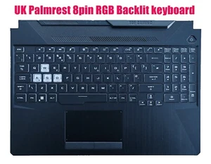 UK Palmrest RGB Backlit keyboard for MSI GP75 MS-17E2 MS-17E3 MS-17E7 - Picture 1 of 2