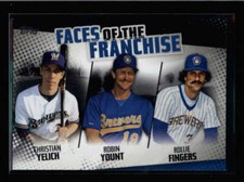 YELICH/ YOUNT/ FINGERS 2019 TOPPS #FOF-16 FACES OF THE FRANCHISE #279/299 AN3205