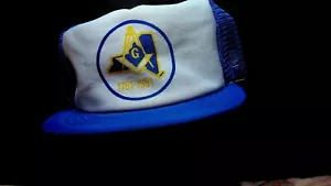 Gorra de sombrero de camionero Masons New York 1781-1981 vintage a presión - Imagen 1 de 2