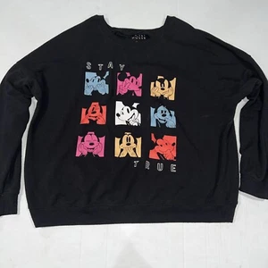 Felpa da donna Disney Topolino Stay True nera manica lunga taglia XL - Foto 1 di 4