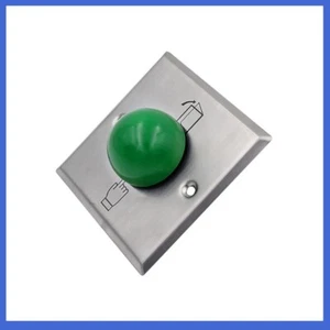 12V NO/NC 86MM Stainless Steel Access Switch/Green Emergency Button/Exit Button - Imagen 1 de 10