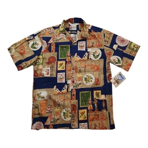 New Hilo Hattie Hawaiian Button Up Shirt Mens Large - Picture 1 of 11