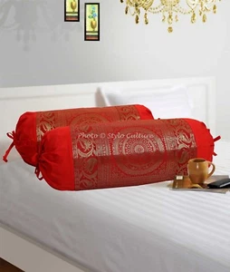 Ethnic Bolster Cover Mandala Pillow Cushion Cylindrical Neck Bolster Cover 30" - Picture 1 of 5