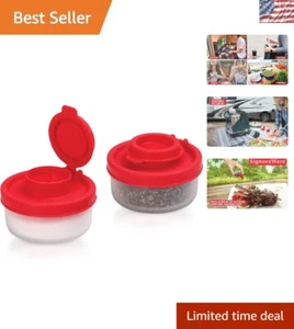 Moisture-Proof Mini Salt and Pepper Shaker Set - Perfect for Camping & Travel - Picture 1 of 8