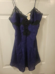 Vtg Rare Sexy 80s L Victorias Secret Purple Black Lingerie NWT Deadstock Lace - Picture 1 of 5