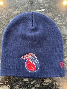 Detroit Pistons NBA New Era Retro Knit Beanie Hat Navy NEW TAGS Fell Off - Picture 1 of 2