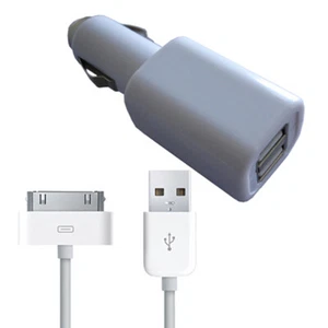 N04C Allume-Cigare Chargeur USB, 2-Port USB Chargeur de Voiture Avec Câble USB - Photo 1 sur 9