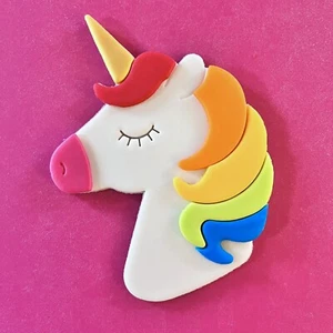 Edible BIG RaiNBoW UNiCoRN Horse pony Icing Character Birthday Cake topper - Picture 1 of 3