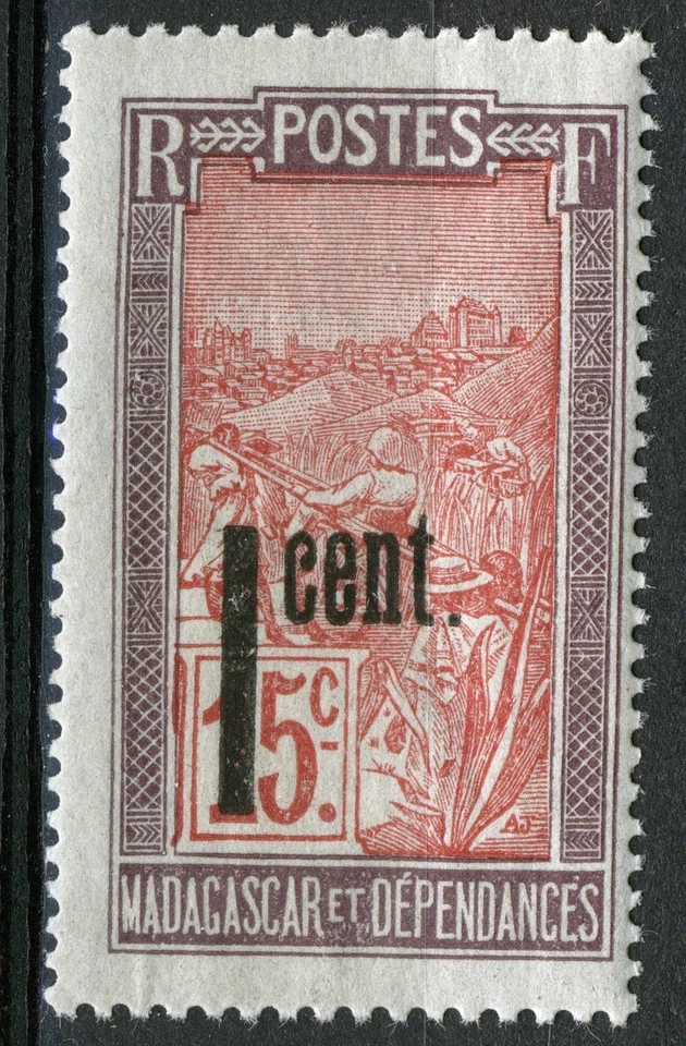 Мадагаскар 1921, надпечатка 1c, Yv 125 как новый без наклеек и следов - Изображение 1 из 1