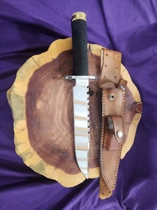 CUSTOM VOORHIS RAMBO SURVIVAL COMBAT HUNTING KNIFE W/ SHEATH OPEN SAW VERY SHARP - Picture 1 of 9
