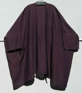 Shirin Guild "Like Eskandar" PURPLE Linen 45" Long ABBA Kimono Jacket O/S - Picture 1 of 4