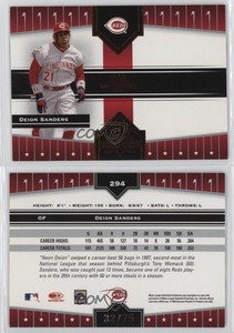 2005 Donruss Champions Orange Impressions /75 Deion Sanders #294