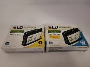 LD Tintenpatronen 933XL kompatibel mit HP. 1 Gelb, 1 Cyan. Siehe Hinweis - Bild 1 von 6