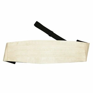 Champagner Herren Cummerbund Satin einfach verstellbar Hochzeit Zubehör von DQT - Bild 1 von 2