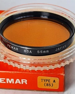 55mm 85A 85-A 85 A Color Conversion Glass Lens Filter Japan 55 mm E55 E-55 Vemar - Picture 1 of 6