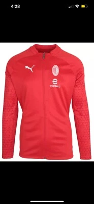 Мужская футбольная спортивная куртка PUMA AC Milan DRYCELL приталенная красная размер XL - Изображение 1 из 4
