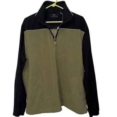 CALLAWAY 高尔夫男式 25 美分拉链全新带标签长袖羊毛套衫夹克 M 码 — 第 1/4 张图片