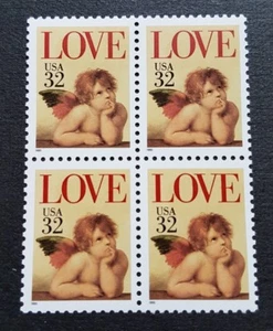 USA 1995 LOVE 1v xB4 (block of 4) Stamps Mint NH - Picture 1 of 2