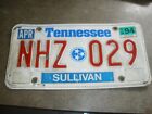Tennessee License Plate NHZ 029  April 1994