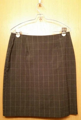 Geoffrey Beene Black Cotton Stretch Sport Skirt Sz 10 Aline Women Career Casual - Image 1 of 3