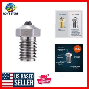 V6 Compatible Diamondback Nozzles - Precision Solid Diamond Tip for Any Filament - Afbeelding 1 van 11