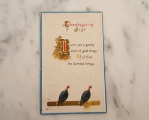 Antike Danksagungsfreuden Ich wünsche Ihnen einen guten Anteil an guten Dingen Postkarte - Bild 1 von 4