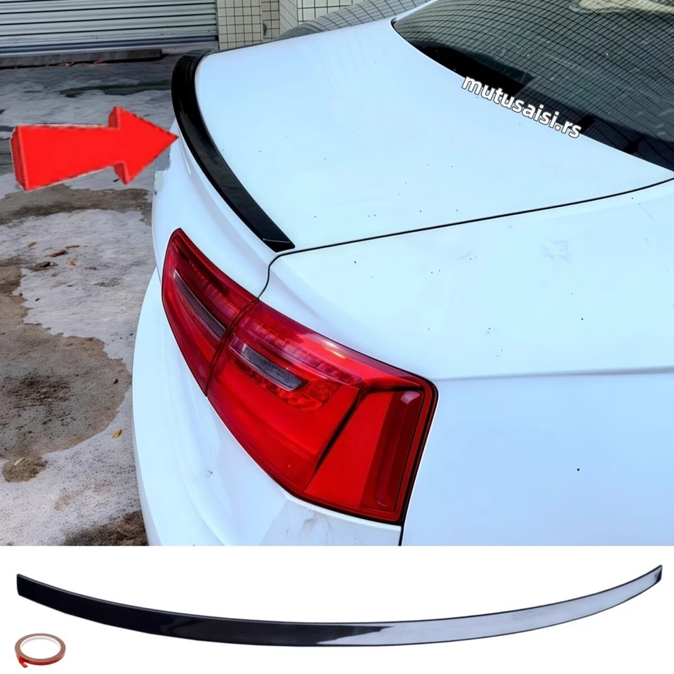 S6 Style Gloss Black For AUDI A6 A6 Quattro C7 S6 2012-18 Trunk Spoiler Lip Wing - Image 1 of 4
