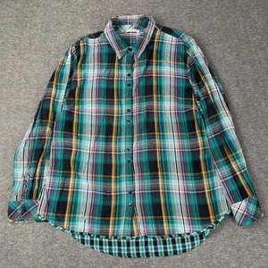 Lee Riders Plaid Long Sleeve Women's XL Button Down Lined Shirt Top Western  - Picture 1 of 8