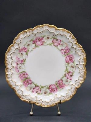 Vintage Haviland & Co. Rose pattern plate, made in Limoges, France - Image 1 of 4