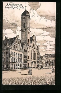 Künstler-AK Kaufbeuren, Ansicht Dreifaltigkeitskirche - Picture 1 of 2