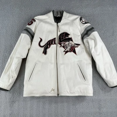 Chaqueta de Cuero Avirex Para Hombre Talla XXL Blanca Negra Estrella Serie 75 De Colección Foto 1 de 4