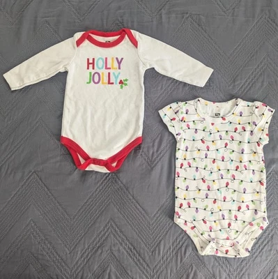 Conjunto de Body Navidad Garanimals Bebé 3-6M 2 Piezas Estampado de Luces “Holly Jolly” Foto 1 de 3