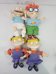1997 Viacom Rugrats Applause Tomy Chuckie Angelica corpo morbido testa in vinile - Foto 1 di 23
