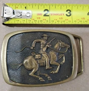 BTS Cowboy auf Pferd Gürtelschnalle - Made in USA - Bild 1 von 2