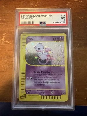 PSA 7 Mew Holo #19/165 2002 Pokemon Expedition  - Image 1 of 2