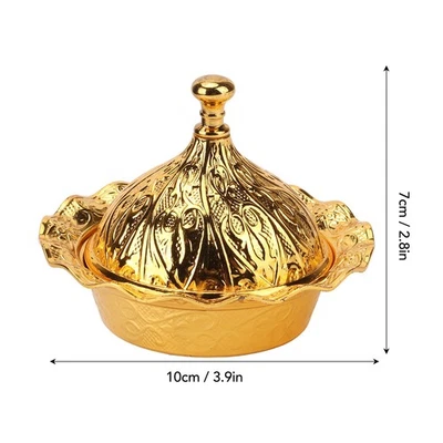 Dekorative Bonbonglas Mit Deckel Metall Bonbonschale Süßigkeiten Schale Mit - Bild 1 von 4