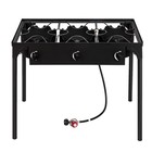 Portable Propane 225,000-BTU 3 Burner Gas Cooker Outdoor Camping Stove Grill