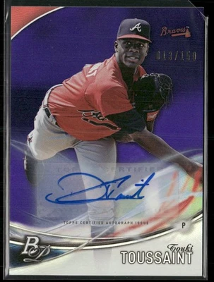 2016 Bowman Platinum PURPLE #TPA-TT Touki Toussaint ROOKIE RC AUTO /150 - Image 1 of 2
