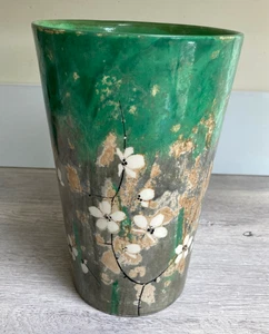 Rare Hand Painted Myott 1930s Tall Vase in Beautiful Stylised Floral Design - Picture 1 of 4