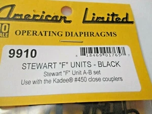 American Limited #9910 Stewart Unidades "F" - Diafragmas Negros Conjunto A-B Escala HO - Imagen 1 de 5