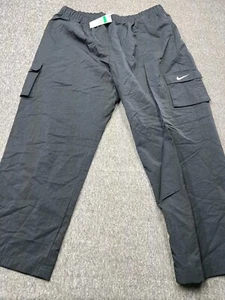 Nike Women's Sportswear Essential High Rise Woven Cargo Pants, Black, Size XL - Picture 1 of 10