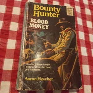 😇 Bounty Hunter Blood Money Aaron Fletcher Western Centurion P.back 70s Vintage - Picture 1 of 11