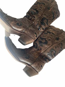 Corral Vintage C1957 Snip Toe schokobraun schwarz Stiefel Größe 7,5 Medium • Cutouts • - Bild 1 von 12