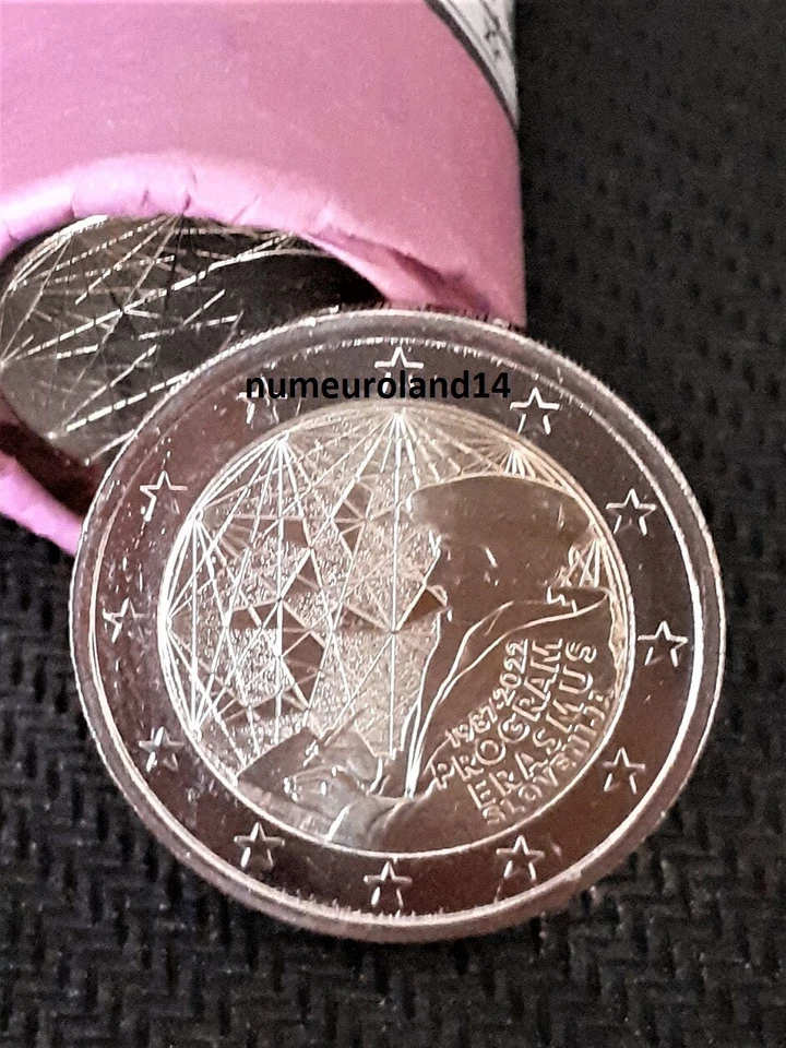 DISPO 2 euro SLOVENIE 2022 Commémo Programme Erasmus. Envoi en suivi. - Photo 1/1