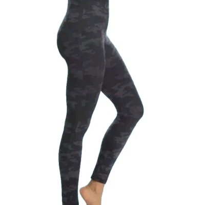 Spanx Look at Me Now Hi Waist Seamless Leggings Womens Medium Black Camouflauge  - Image 1 of 4